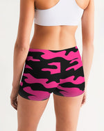 Load image into Gallery viewer, Pink Camo Women&#39;s All-Over Print Mid-Rise Yoga Shorts
