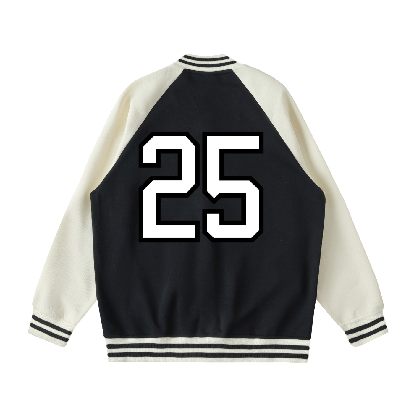 Truthortruth Two Tone Raglan Sleeve Varsity Jacket