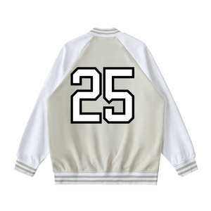 Truthortruth Two Tone Raglan Sleeve Varsity Jacket