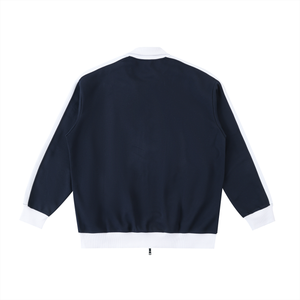 Truthortruth Contrast Trim Stand Collar Jacket