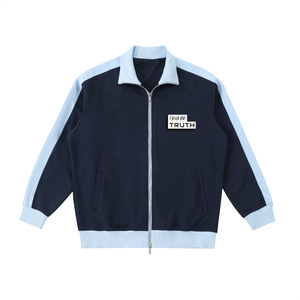Truthortruth Contrast Trim Stand Collar Jacket