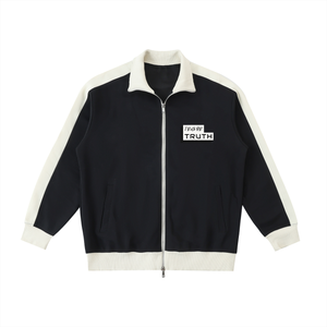 Truthortruth Contrast Trim Stand Collar Jacket