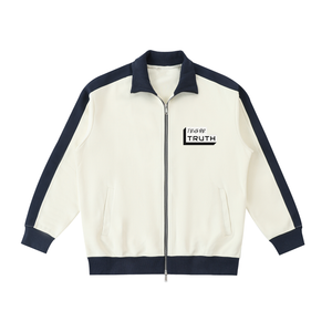 Truthortruth Contrast Trim Stand Collar Jacket