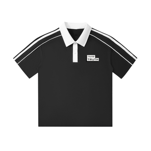 TruthorTruth Contrast Collar Short-Sleeve Polo Shirt