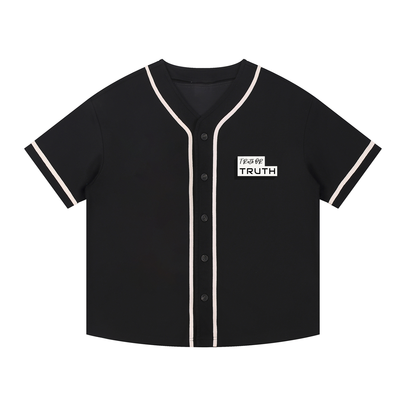 TruthorTruth Contrast Piped Button-Up Jersey