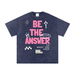 Load image into Gallery viewer, Be The Answer Snow Washed Oversized Cotton T-Shirt

