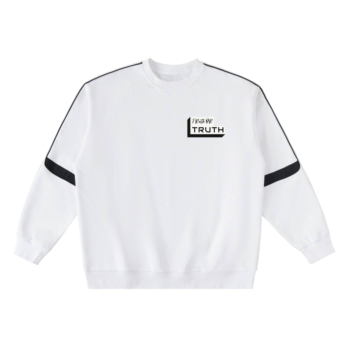 TruthorTruth Oversized Crewneck Taped Sweatshirt