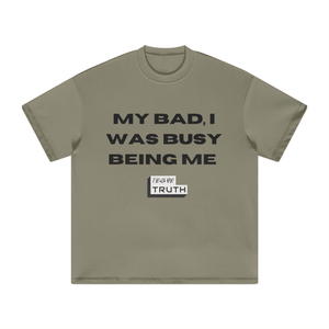 Busy Being Me Heavyweight Earth Tone FOG T-Shirt - 305GSM