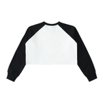 Load image into Gallery viewer, TruthorTruth Raw-Hem Color-Block Raglan Crop Sweatshirt
