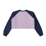 Load image into Gallery viewer, TruthorTruth Raw-Hem Color-Block Raglan Crop Sweatshirt
