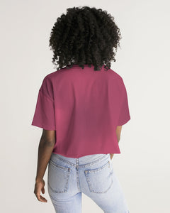 Purple Wave Women's All-Over Print Lounge Cropped Tee