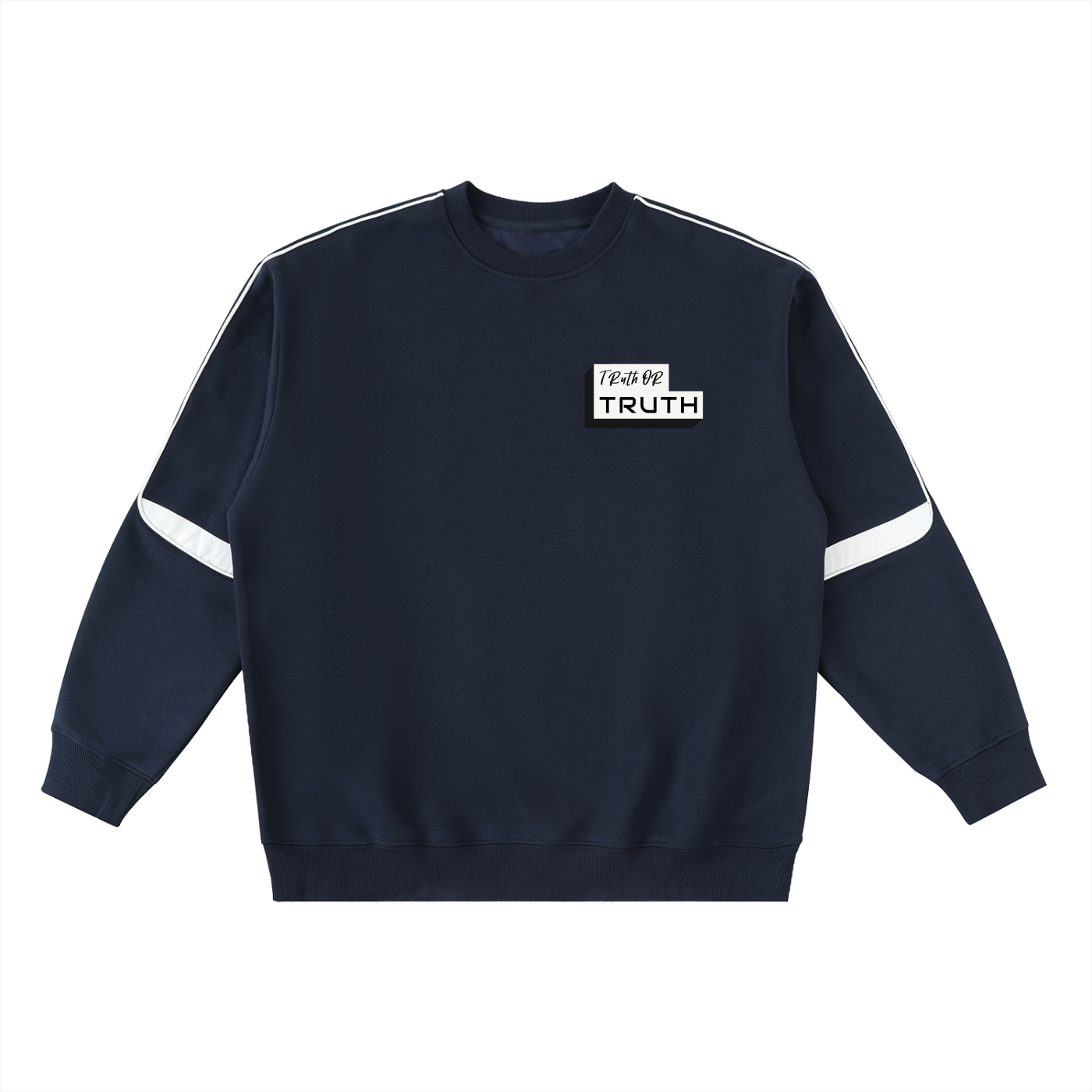 TruthorTruth Oversized Crewneck Taped Sweatshirt