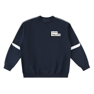 TruthorTruth Oversized Crewneck Taped Sweatshirt