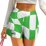 Load image into Gallery viewer, Green Abstract Women&#39;s High-waisted Loose Shorts
