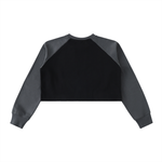 Load image into Gallery viewer, TruthorTruth Raw-Hem Color-Block Raglan Crop Sweatshirt
