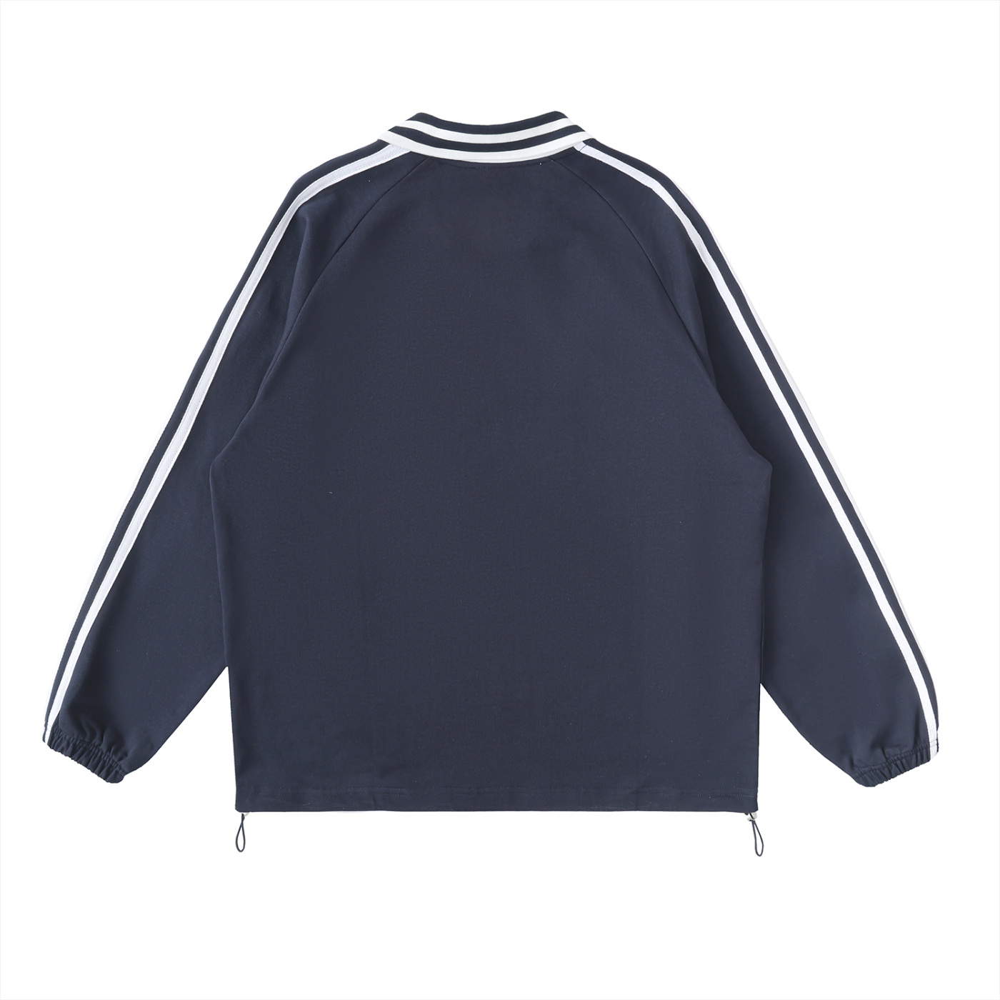 TruthorTruth Contrast Striped Lapel Collar Sweatshirt