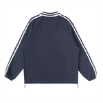 Load image into Gallery viewer, TruthorTruth Contrast Striped Lapel Collar Sweatshirt

