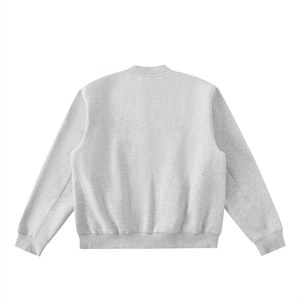 Truthortruth Essential Zip-Up Fleeced Varsity Jacket