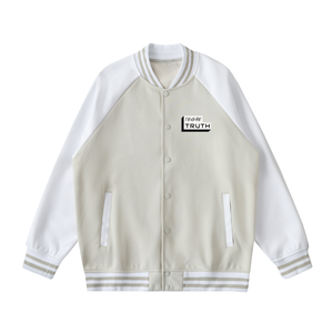 Truthortruth Two Tone Raglan Sleeve Varsity Jacket