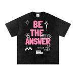 Load image into Gallery viewer, Be The Answer Snow Washed Oversized Cotton T-Shirt
