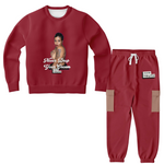 Load image into Gallery viewer, Never Drop Your Crown Red Jogger Set
