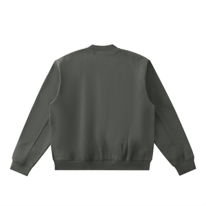 Truthortruth Essential Zip-Up Fleeced Varsity Jacket