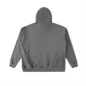 Truthortruth Raw-Seam Enzyme Washed Hoodie