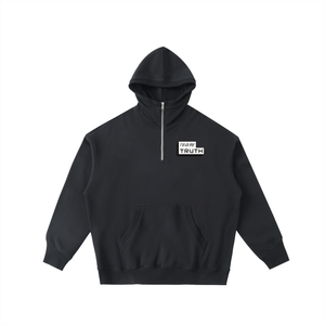 Truthortruth Big Hood Half-Zip Fleece Hoodie