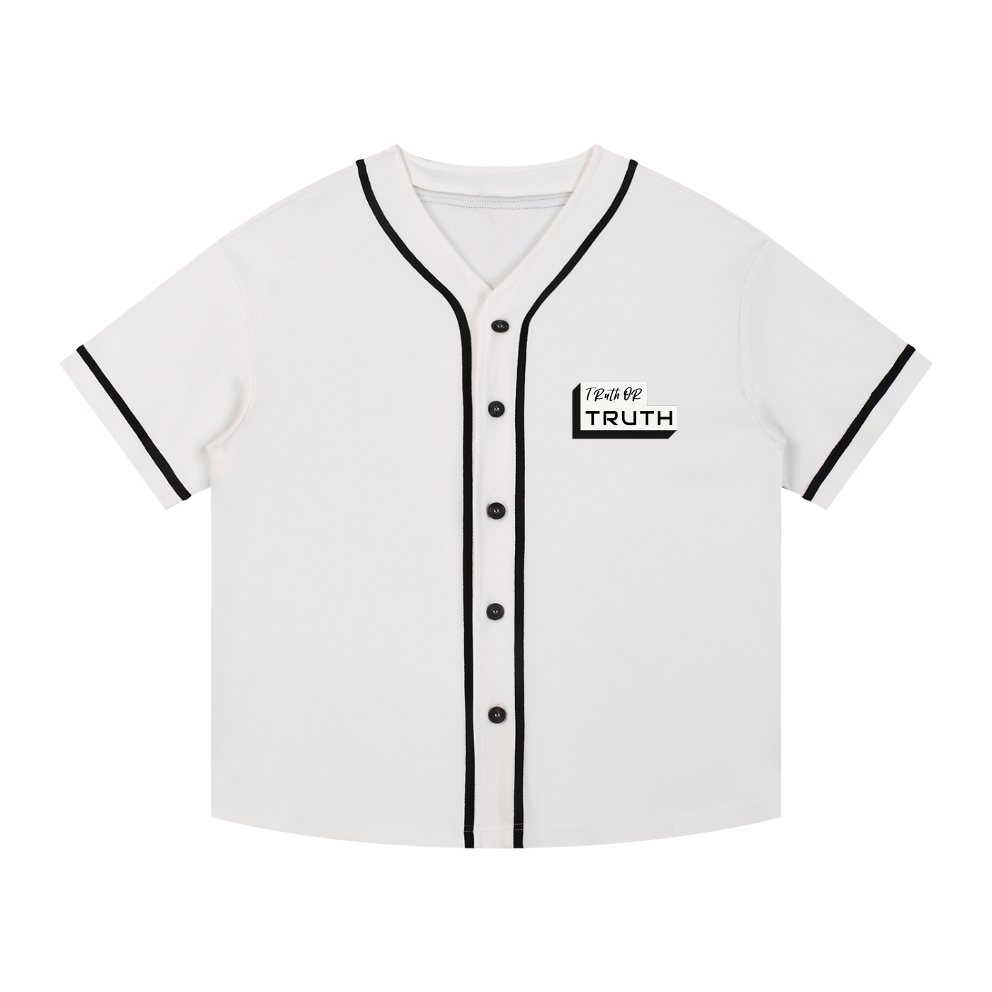 TruthorTruth Contrast Piped Button-Up Jersey