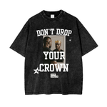 Load image into Gallery viewer, Don’t Drop Your Crown Oversize Snow Washed T-Shirt

