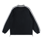 Load image into Gallery viewer, TruthorTruth Contrast Striped Lapel Collar Sweatshirt
