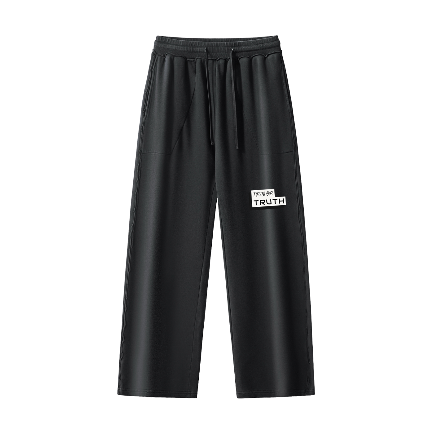 TruthorTruth Raw-Seam Enzyme Washed Sweatpants