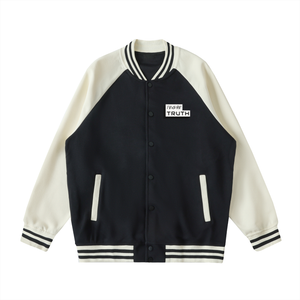Truthortruth Two Tone Raglan Sleeve Varsity Jacket