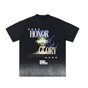 Honor & Glory Vintage Washed  Gradient  T-Shirt - 250 GSM