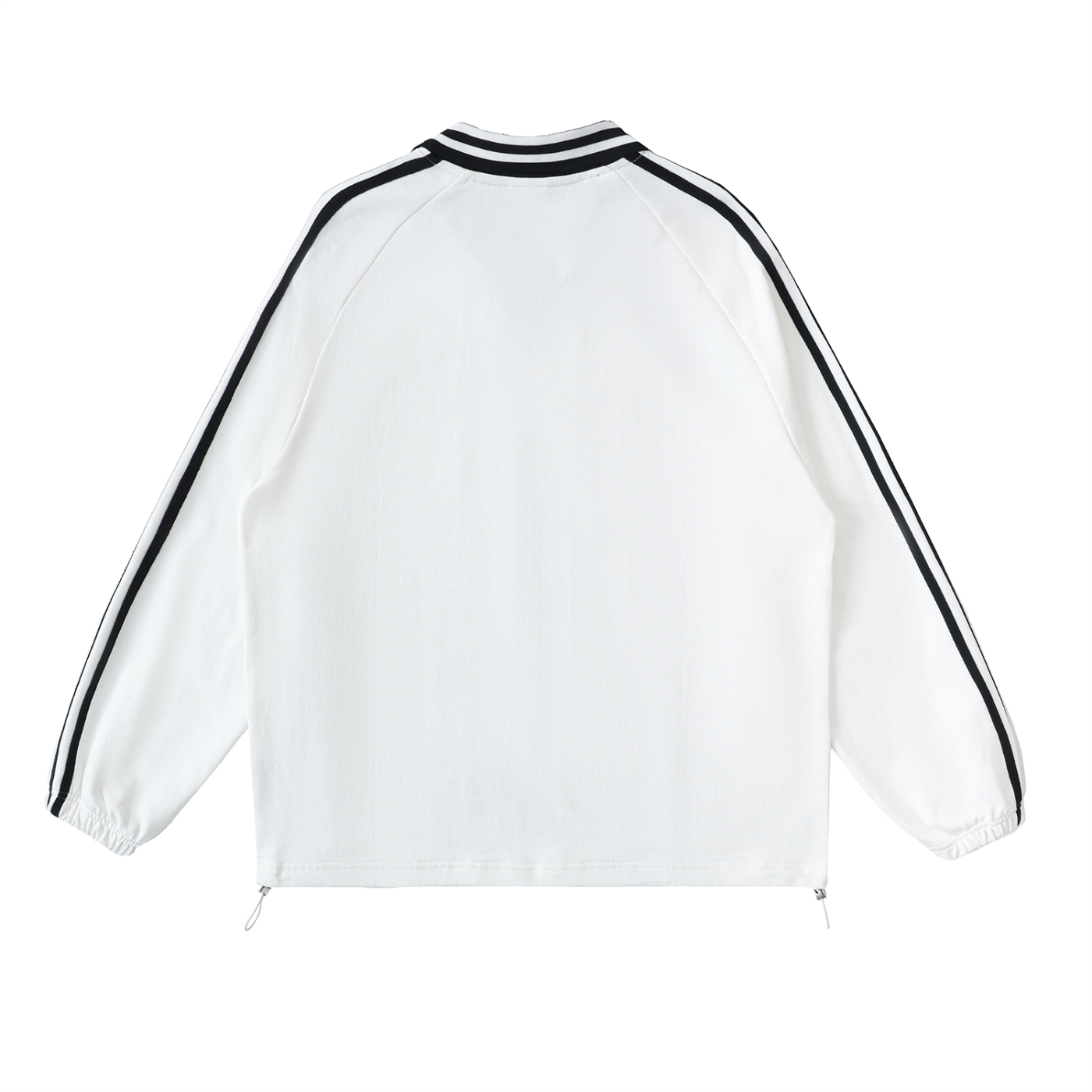 TruthorTruth Contrast Striped Lapel Collar Sweatshirt