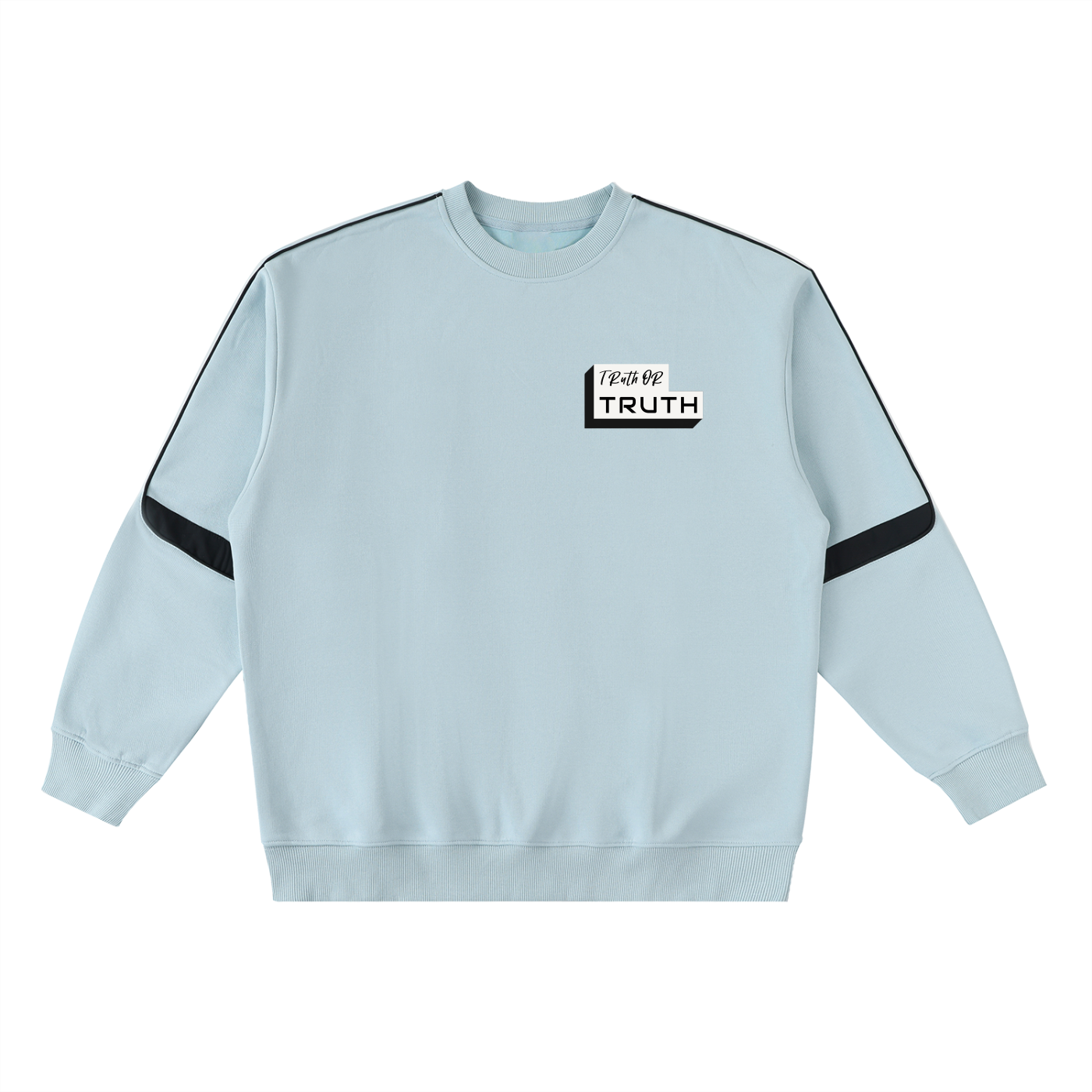 TruthorTruth Oversized Crewneck Taped Sweatshirt
