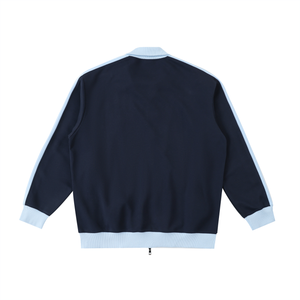 Truthortruth Contrast Trim Stand Collar Jacket