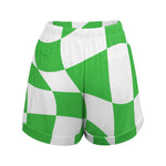 Load image into Gallery viewer, Green Abstract Women&#39;s High-waisted Loose Shorts
