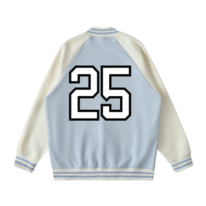 Truthortruth Two Tone Raglan Sleeve Varsity Jacket
