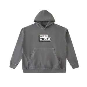 Truthortruth Raw-Seam Enzyme Washed Hoodie
