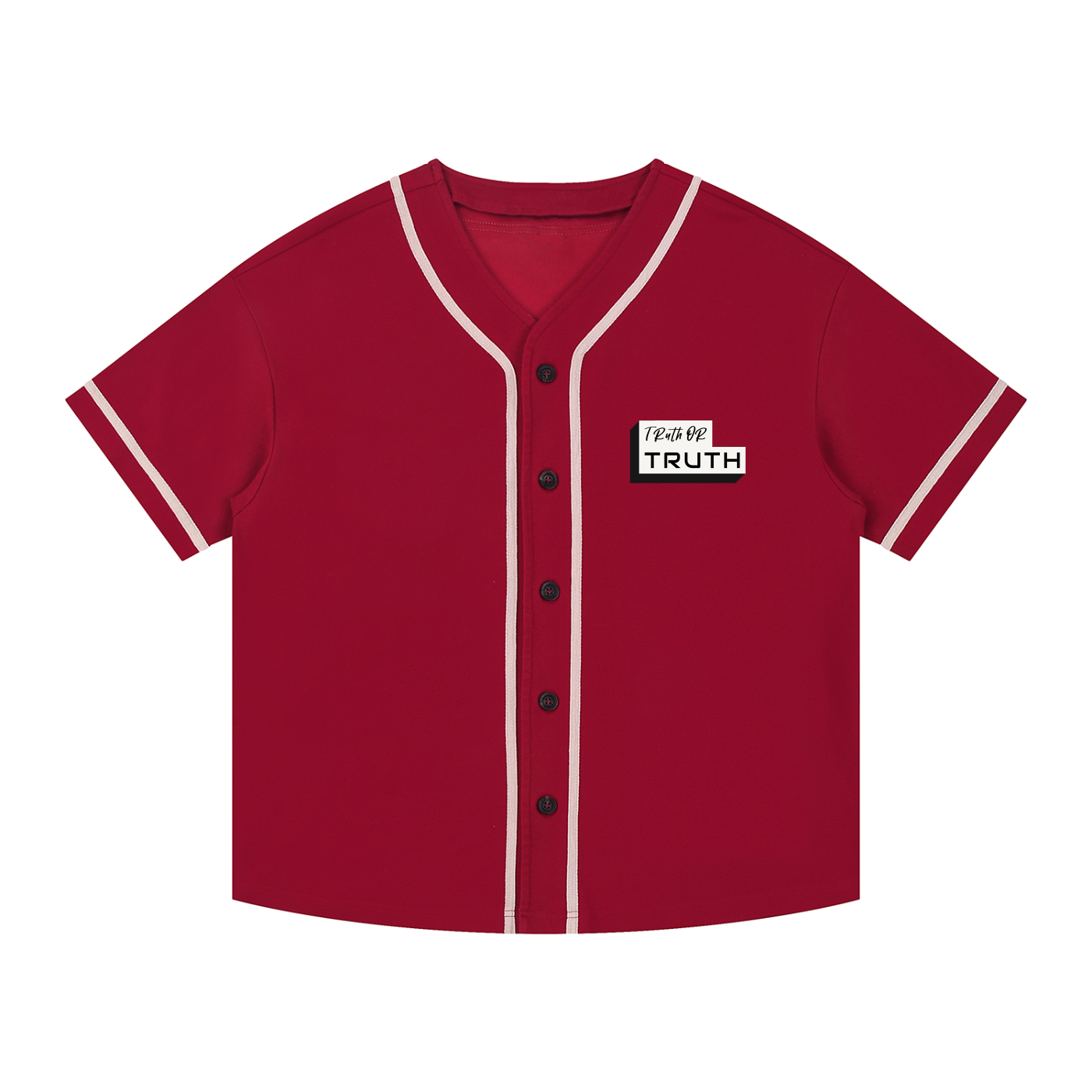 TruthorTruth Contrast Piped Button-Up Jersey