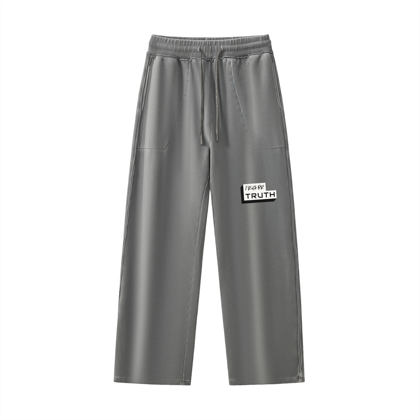 TruthorTruth Raw-Seam Enzyme Washed Sweatpants
