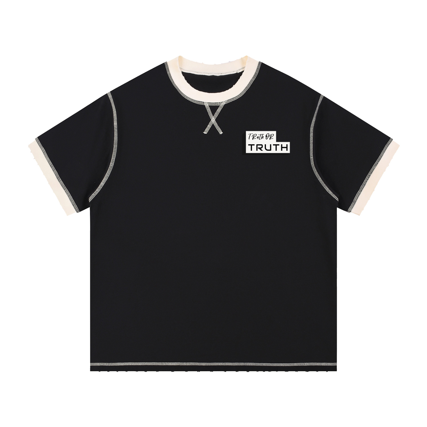 TruthorTruth Contrast-Stitched Cotton T-Shirt