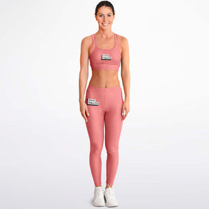 Coral Padded Sports Bra & Leggings - AOP