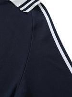 Load image into Gallery viewer, TruthorTruth Contrast Striped Lapel Collar Sweatshirt
