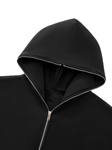 Find What Makes You Happy Fleeced Full-Zip Boxy Hoodie