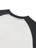 Load image into Gallery viewer, TruthorTruth Raw-Hem Color-Block Raglan Crop Sweatshirt
