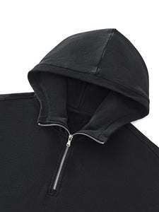 Truthortruth Big Hood Half-Zip Fleece Hoodie