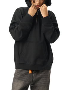 Truthortruth Big Hood Half-Zip Fleece Hoodie