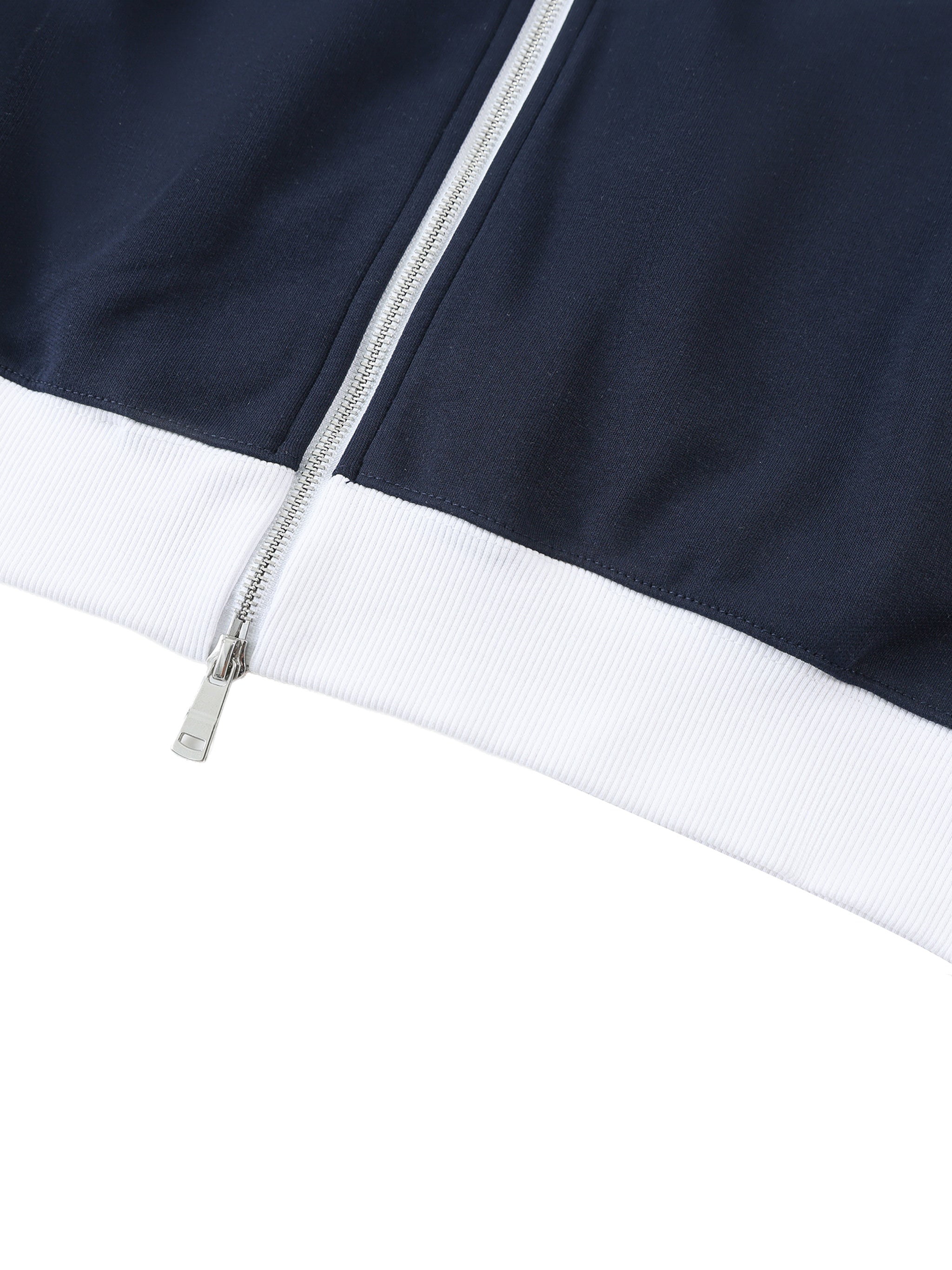 Truthortruth Contrast Trim Stand Collar Jacket